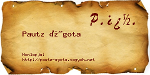 Pautz Ágota névjegykártya